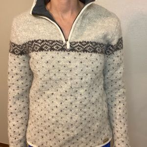 Wool half zip pullover. Size Large
